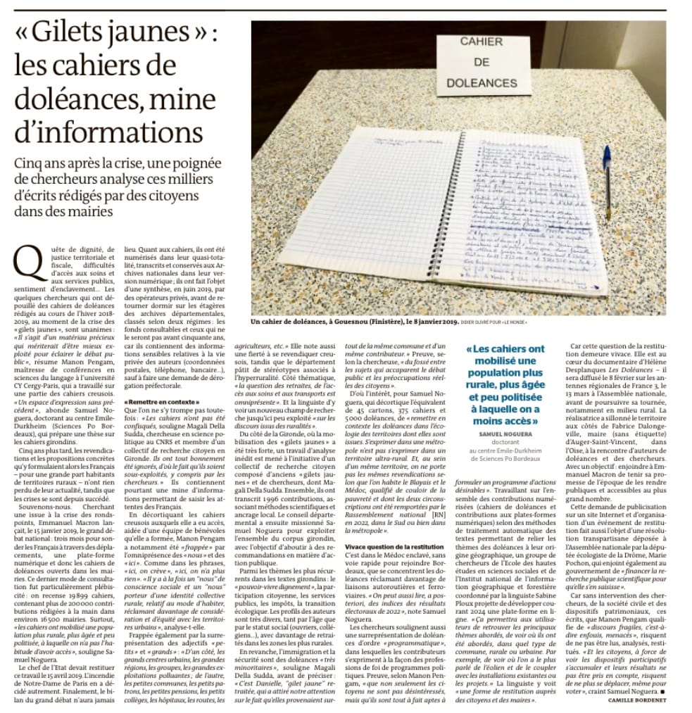 Le quotidien Le Monde s&rsquo;intéresse à la recherche