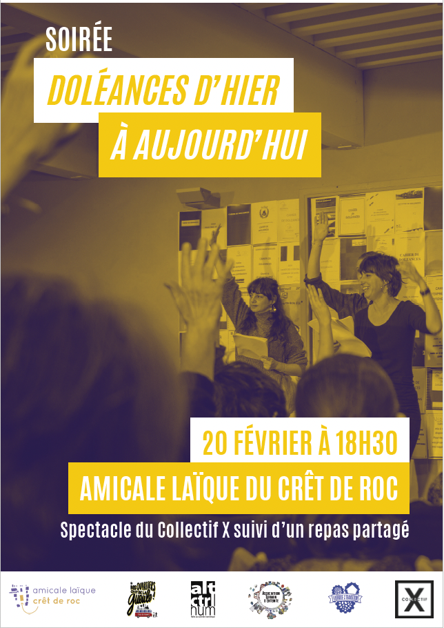 Les doléances d&rsquo;hier à aujourd&rsquo;hui, le 20 février 2026 à Saint-Étienne, par le Collectif X
