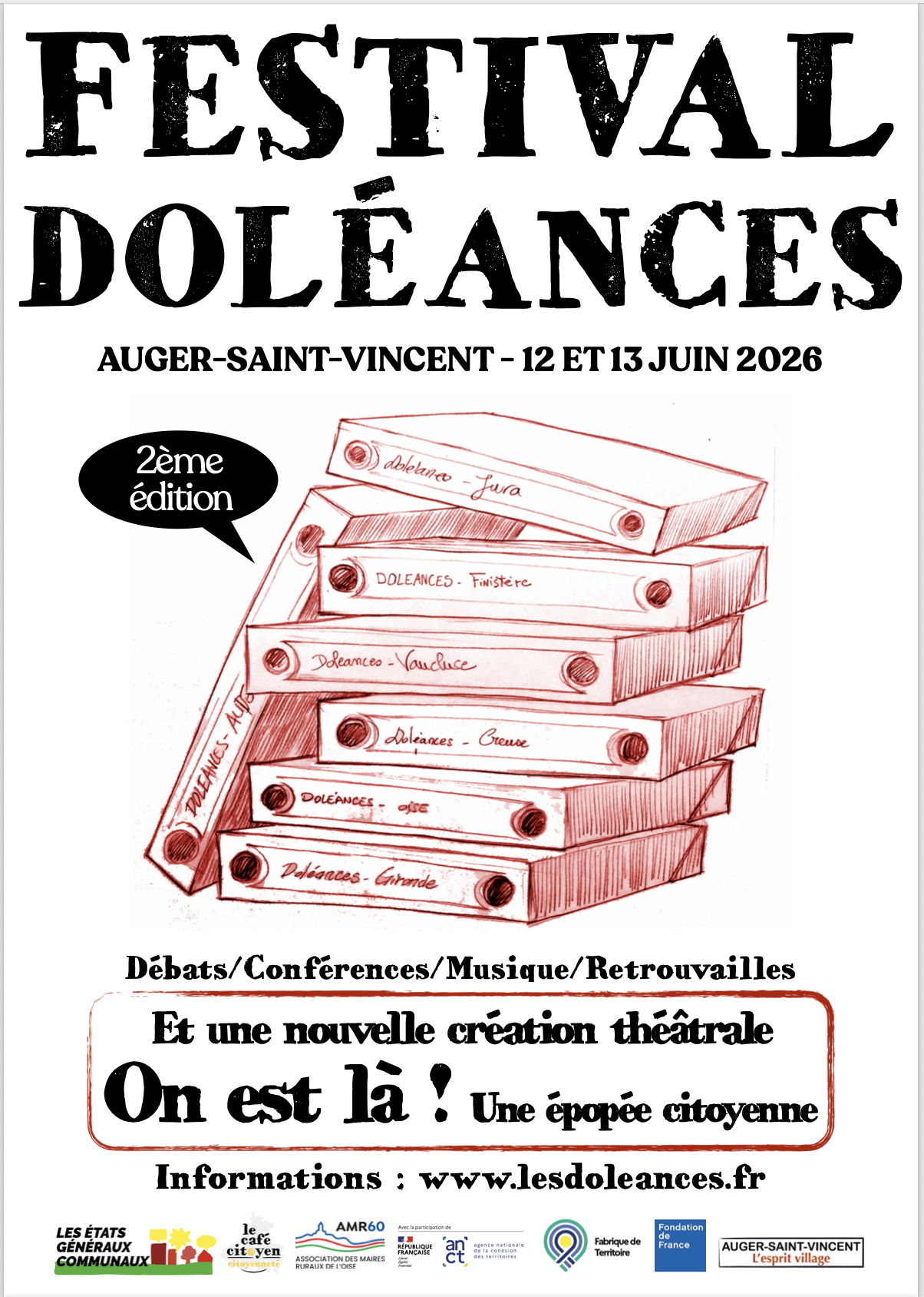 Festival des doléances – 2e édition Auger-Saint-Vincent – 12 & 13 juin 2026