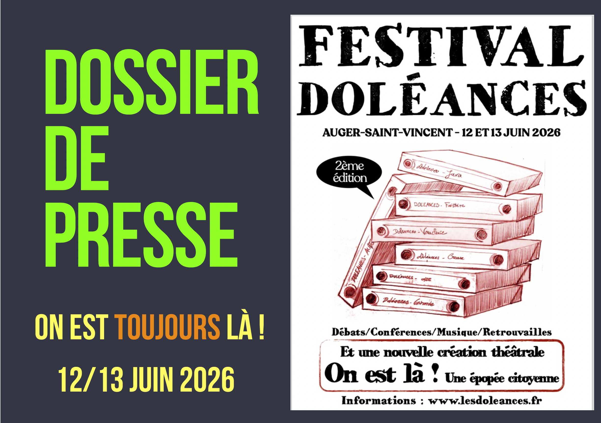 Le dossier de presse du festival des 12 et 13 juin 2026